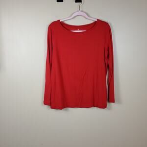 4/$25 Talbots Red Long Sleeve Crewneck Tee Size X